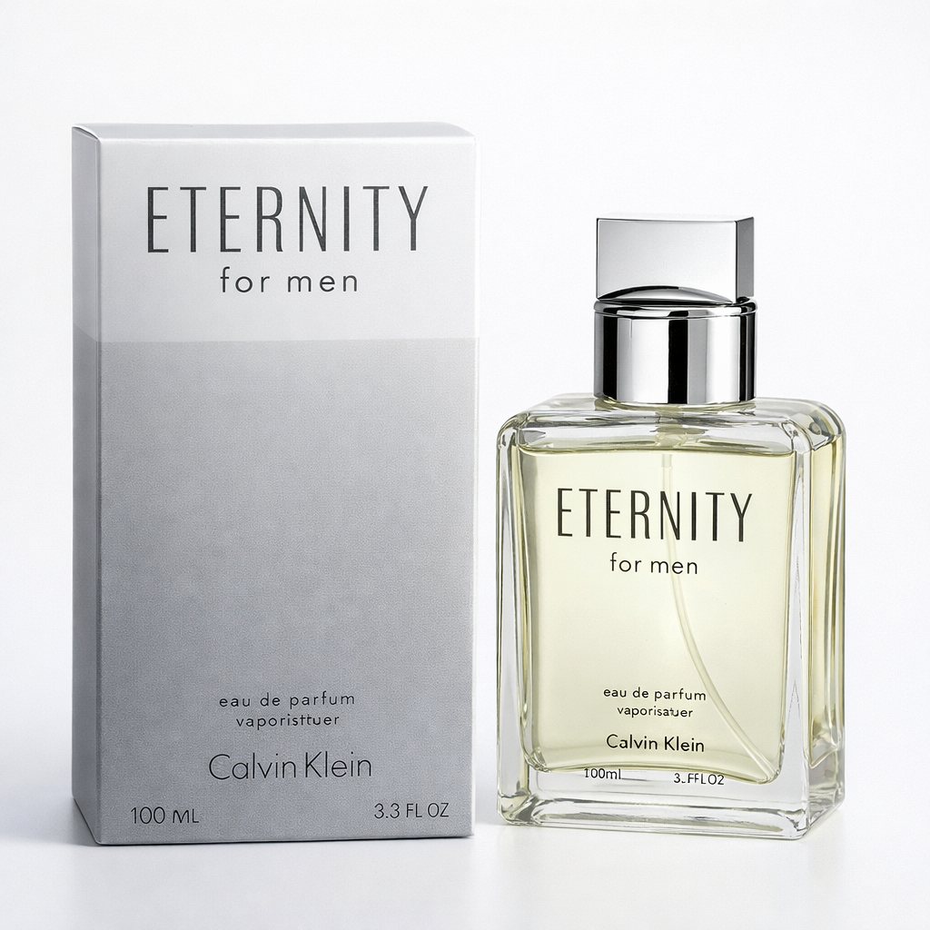 Calvin Klein Eternity for Men Eau De Parfum – Luxury Long-Lasting Fresh & Woody Premium Fragrance Spray - 100ml