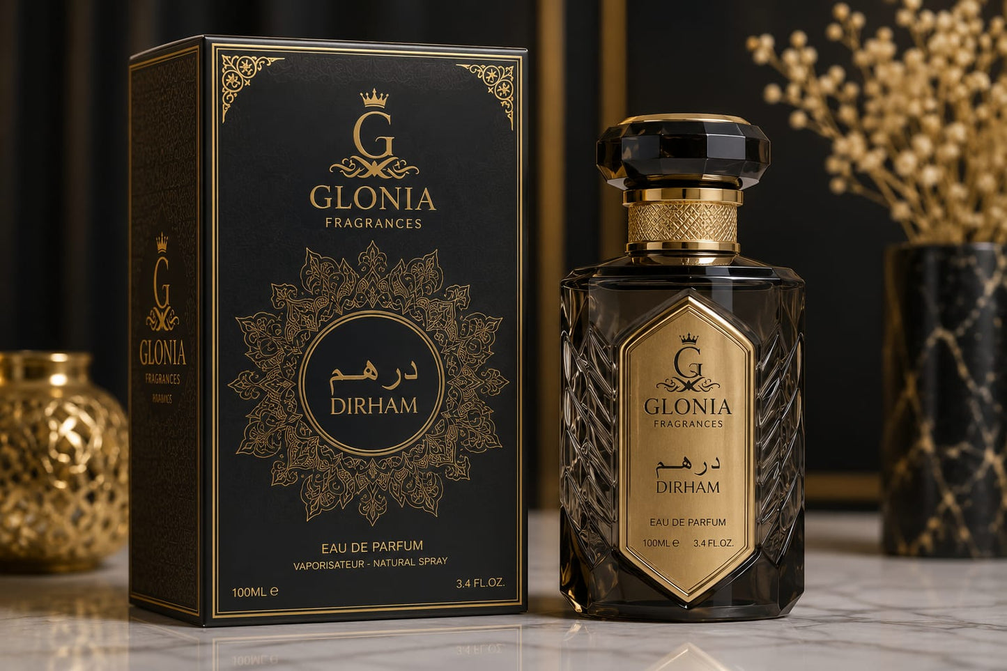 Dirham Eau de Parfum Natural Spray, Unisex Arabian Perfume, 3.4 Fl Oz, Luxury Fragrance with Floral ScentDirham Eau de Parfum Natural Spray, Unisex Arabian Perfume, 3.4 Fl Oz, Luxury Fragrance with Floral Scent